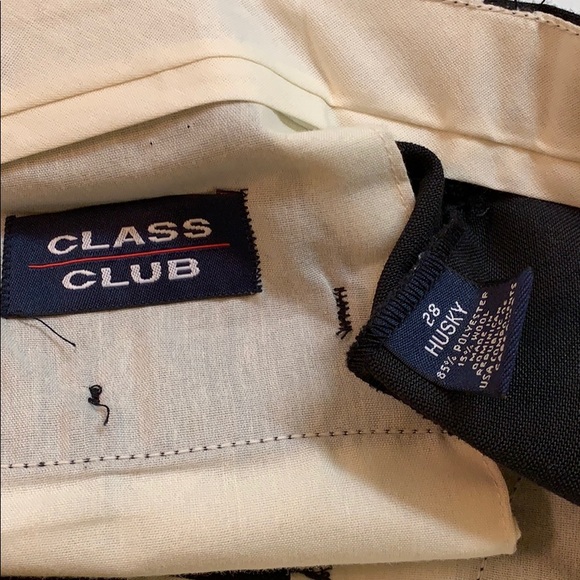 Boys Class Club Black Slacks SZ 28 Husky - Picture 3 of 7